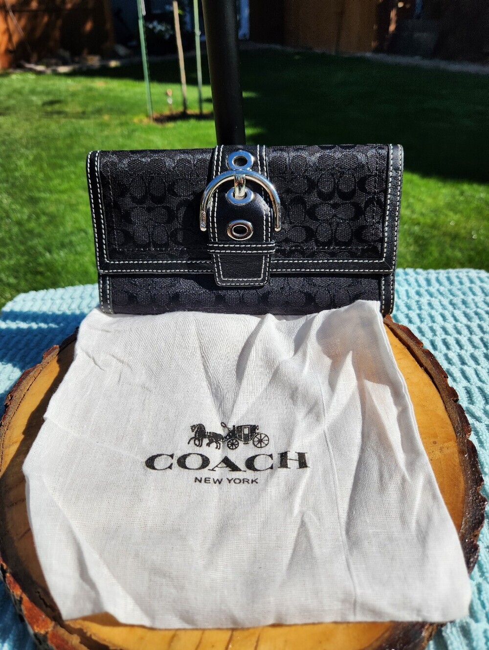 Coach Soho  Wallet  with Silver Buckle